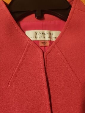 Tahari Coral Pink Tailored Jacket & Skirt